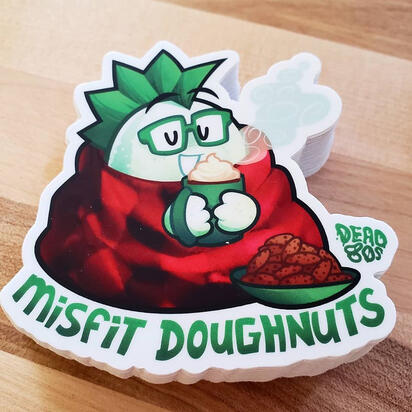 Misfit Doughnuts printed stickers